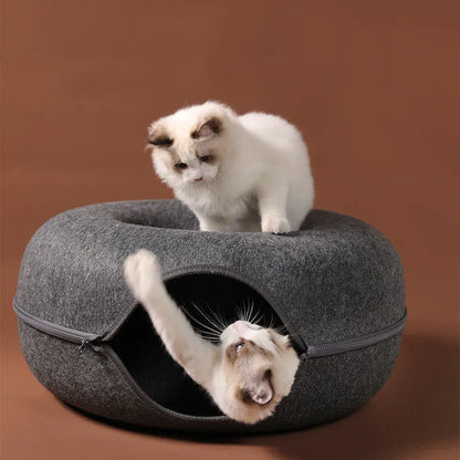 Donut Cat Cave Bed